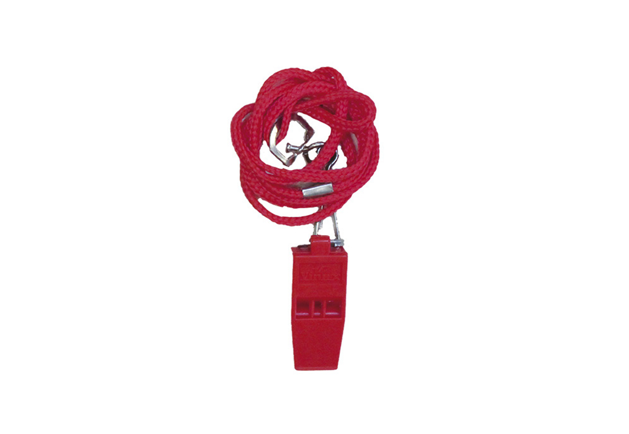 Silbato estándar con cordón rojo – entrenador y actividades