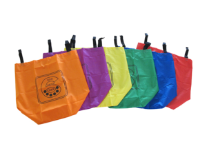 Sacos de salto de nylon con números – Set 6 unidades