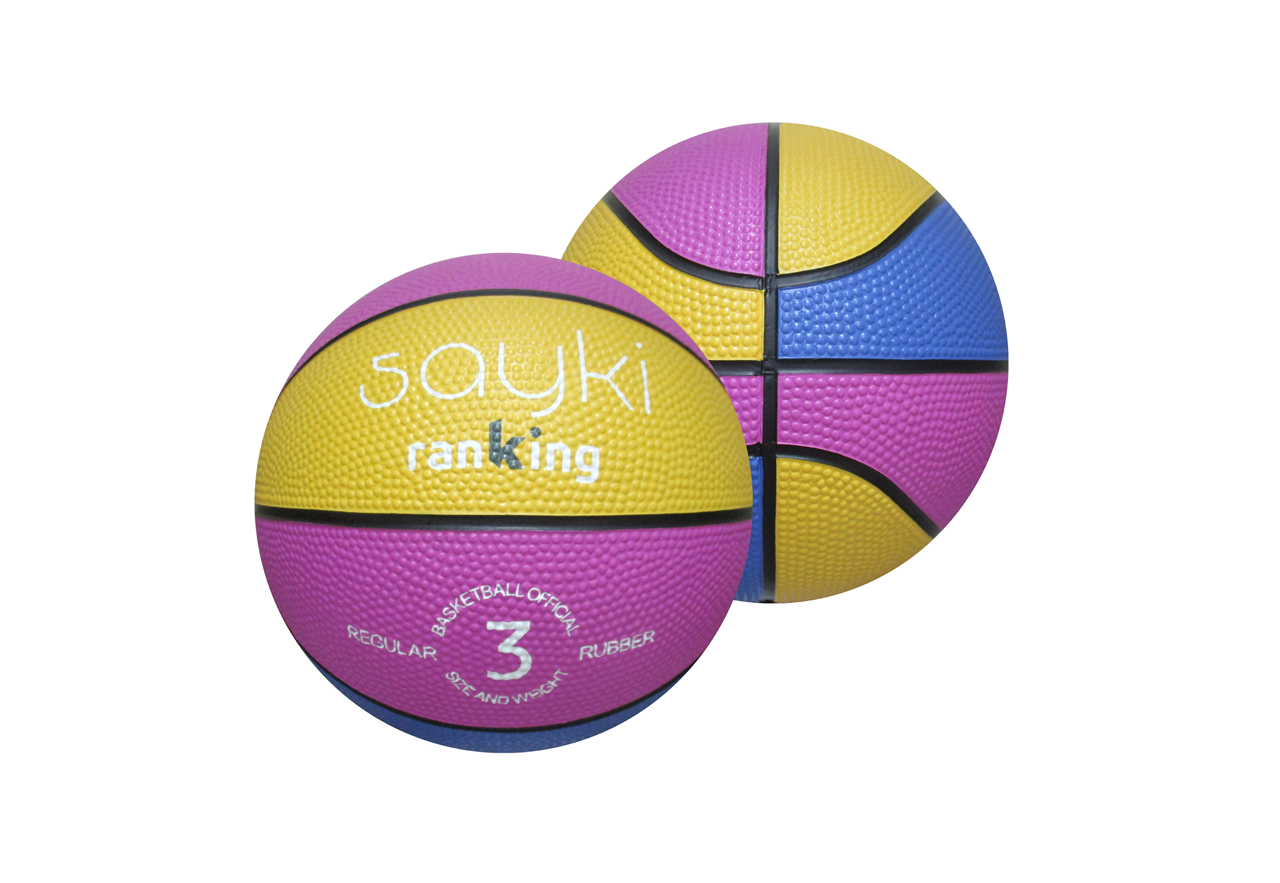 Lote de 6 balones de baloncesto SAYKI – Multicolor Talla 3