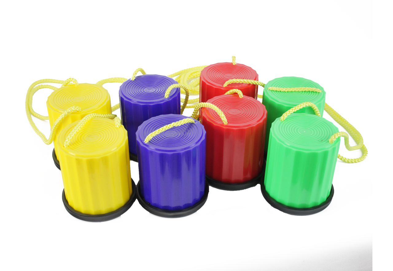 Lote de 12 pares de zancos bajos infantiles – Juego de equilibrio