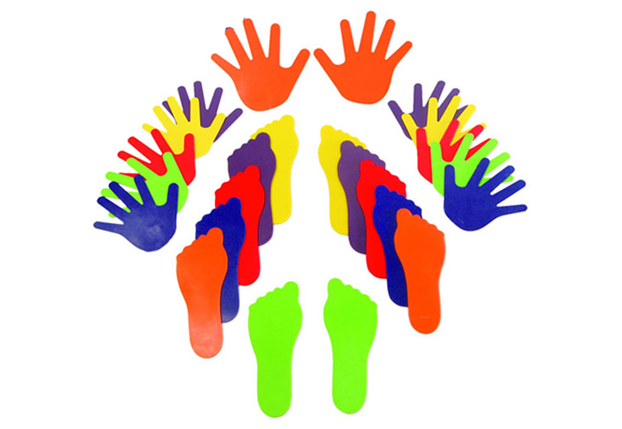 Huellas de manos antideslizantes – Set 6 pares (12 piezas) - Imagen 3