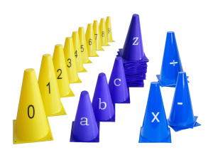 Conos con alfabeto – Set de 26 conos educativos