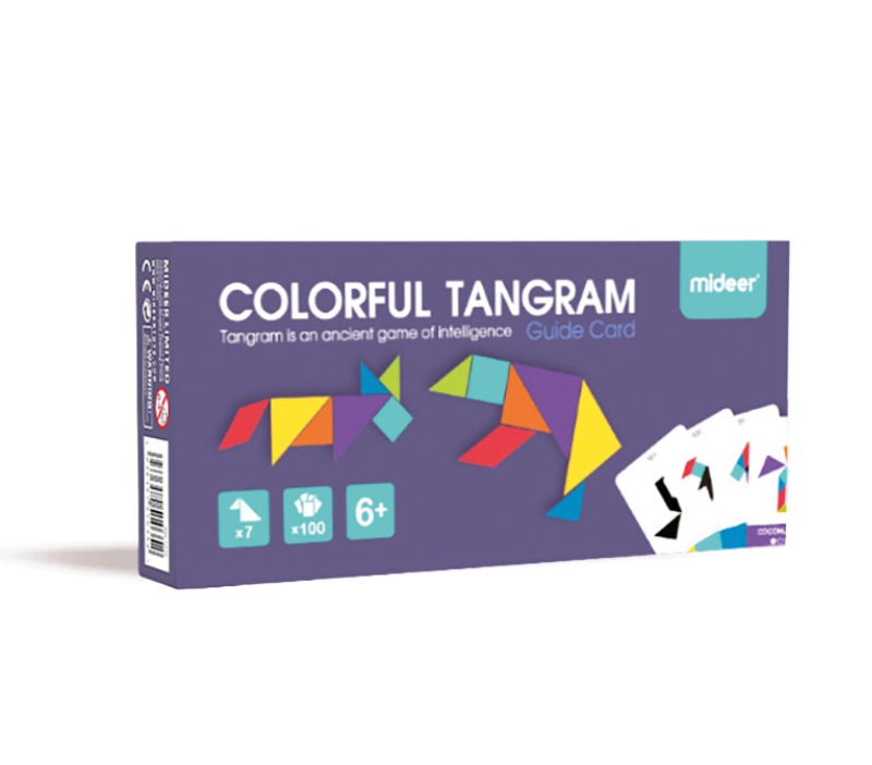 Tangram educativo con 100 modelos – Juego de lógica y geometría