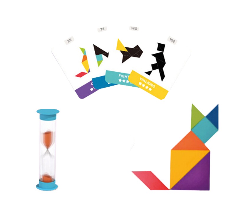 Tangram educativo con 100 modelos – Juego de lógica y geometría - Imagen 3