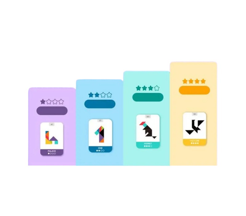 Tangram educativo con 100 modelos – Juego de lógica y geometría - Imagen 4