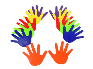 Huellas de manos antideslizantes – Set 6 pares (12 piezas)