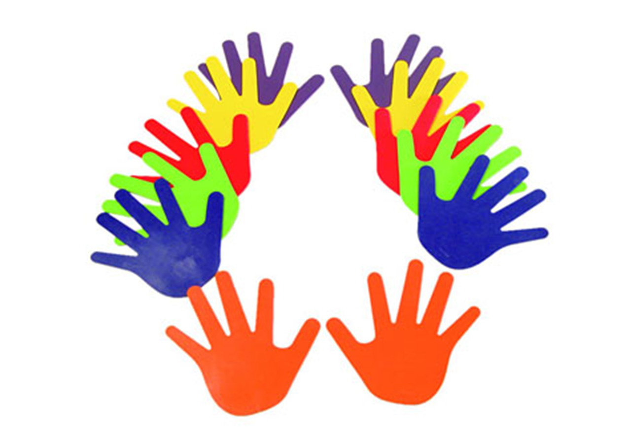Huellas de manos antideslizantes – Set 6 pares (12 piezas)