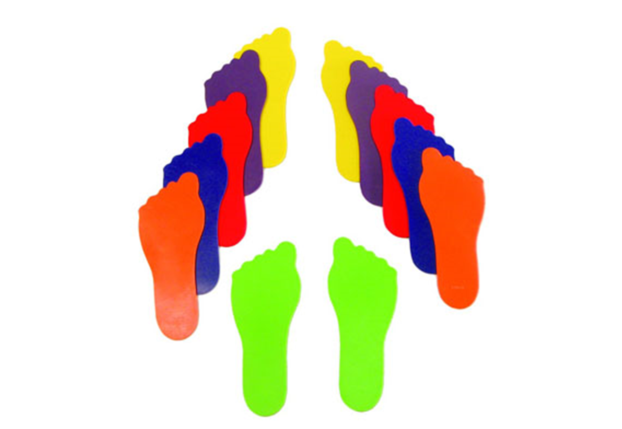 Huellas de pies antideslizantes – Set 6 pares (12 piezas)